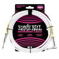 Ernie Ball 6049 Classic Instrument Cable, 3 meter, wit