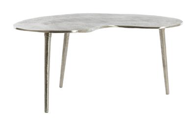 Light & Living Organische Bijzettafel 'Linos' 80 x 60cm, kleur Nikkel