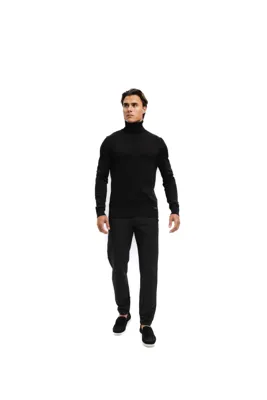 Malelions Knitted Turtleneck Sweater Heren Zwart - Maat M - Kleur: Zwart | Soccerfanshop