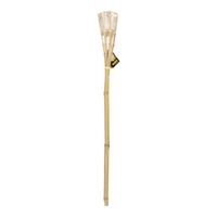 Bamboe tuinfakkel - citronella - met LED verlichting - 76 cm   -