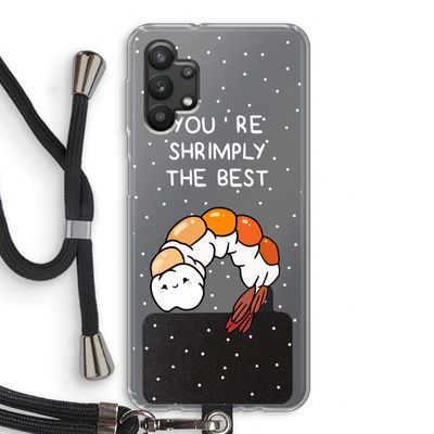 You're Shrimply The Best: Samsung Galaxy A32 5G Transparant Hoesje met koord