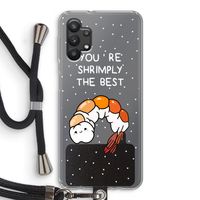 You're Shrimply The Best: Samsung Galaxy A32 5G Transparant Hoesje met koord