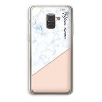 Marmer in stijl: Samsung Galaxy A8 (2018) Transparant Hoesje