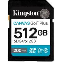 Kingston Technology 512GB SDXC Canvas Go Plus Gen4 200MB/s C10 UHS-I U3 V30