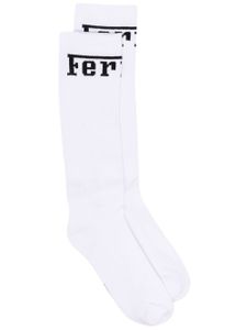 Ferrari chaussettes à logo intarsia - Blanc