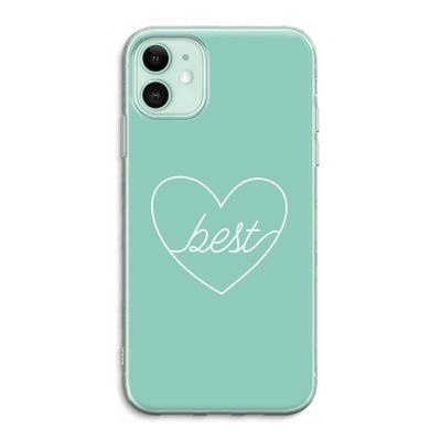 Best heart pastel: iPhone 11 Transparant Hoesje