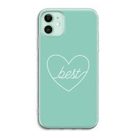 Best heart pastel: iPhone 11 Transparant Hoesje