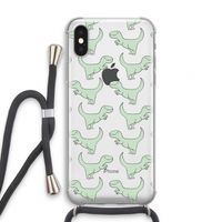 Dinos: iPhone X Transparant Hoesje met koord
