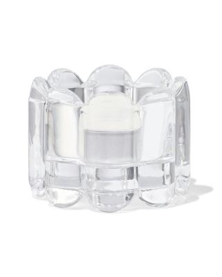 HEMA Theelichthouder Glas XS Ribbel Transparant (transparant)