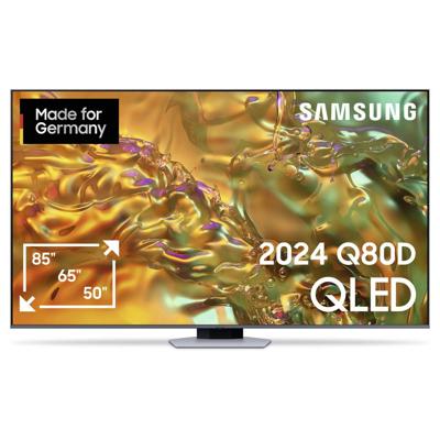 Samsung Neo QLED 4K Q80D QLED-TV 125 cm 50 inch Energielabel G (A - G) CI+*, DVB-T2 HD, WiFi, UHD, Smart TV, QLED Zwart, Zilver