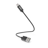 Hama USB-laadkabel USB 2.0 USB-A stekker, USB-micro-B stekker 0.20 m Zwart 00201583