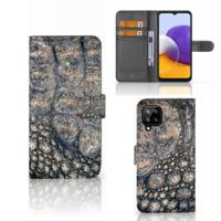 Samsung Galaxy A22 4G | M22 | Telefoonhoesje | Met pasjeshouder | Krokodillenprint