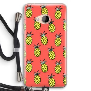 Ananas: HTC U Play Transparant Hoesje met koord
