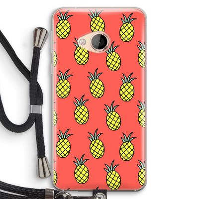 Ananas: HTC U Play Transparant Hoesje met koord