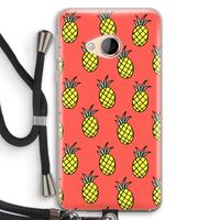 Ananas: HTC U Play Transparant Hoesje met koord Ananas: HTC U Play Transparant Hoesje met koord