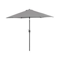 Parasol groot - donkergrijs - zeshoekig - Ø 270 cm - kantelbaar