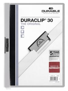 Durable Duraclip 30 stofklepmap PVC Grijs, Transparant