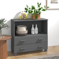 Dressoir HAMAR 85x35x80 cm massief grenenhout donkergrijs