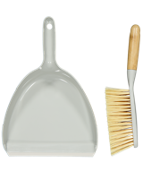 Stoffer en blik - Grijs