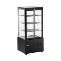Koelvitrine - 78 L - Royal Catering - 4 niveaus - zwart - afsluitbaar