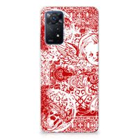 Silicone Back Case Xiaomi Redmi Note 11 Pro 5G Angel Skull Rood - thumbnail