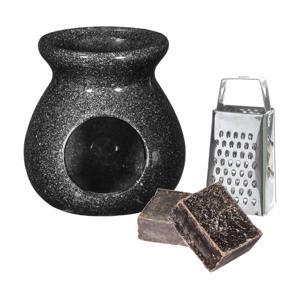 Ideas4seasons Amberblokjes/geurblokjes cadeauset - musk - inclusief geurbrander en mini rasp - Geurbranders