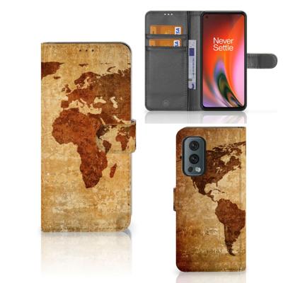 OnePlus Nord 2 5G | Flip Cover | Wereldkaart