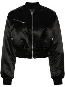 Mugler veste bomber crop à design matelassé - Noir