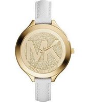 Horlogeband Michael Kors MK2389 Leder Wit 12mm - thumbnail