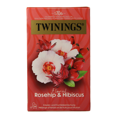 Twinings Rozenbottel hibiscus 20 Zakjes