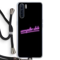 Vice Black: Oppo A91 Transparant Hoesje met koord Vice Black: Oppo A91 Transparant Hoesje met koord