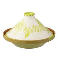 J-Line Tagine Granada Ceramic White|Green - thumbnail