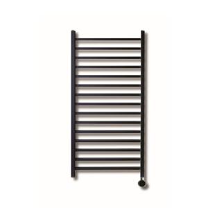 Electrische Radiator Sanicare Qubic 126.4x60 cm 773W Met Zwarte Thermostaat en Bluetooth Mat Zwart