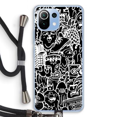 Vexx Black Mixtape: Xiaomi Mi 11 Lite Transparant Hoesje met koord