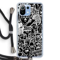 Vexx Black Mixtape: Xiaomi Mi 11 Lite Transparant Hoesje met koord