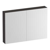 Brauer Impress Spiegelkast 100 cm - zonder Verlichting - Met 2 Dubbelzijdige Spiegeldeuren - Timber Anthracite