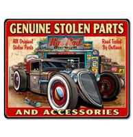 Genuine Stolen Parts And Accessories Zwaar Metalen Bord 40 x 30 cm - thumbnail