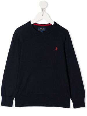 POLO RALPH LAUREN KIDS pull à col rond - Bleu
