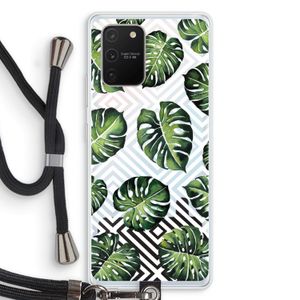 Geometrische jungle: Samsung Galaxy S10 Lite Transparant Hoesje met koord