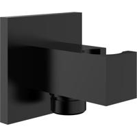 Wiesbaden Wandbocht met Handdouchehouder - Vierkant 1/2" - Mat Zwart