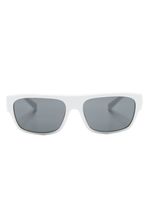 Dolce & Gabbana Eyewear lunettes de soleil rectangulaires à plaque logo - Blanc