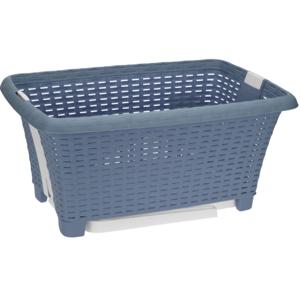 Bathroom solutions wasmand op poten - blauw - 38 liter - 39 x 59 x 29 cm - Wasgoedmanden