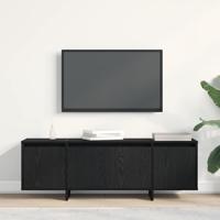 TV-kast Zwart Eiken 120 x 30 x 40,5 cm Bewerkt hout
