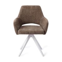 Jesper Home Yanai eetkamerstoel Checked Chestnut turn white