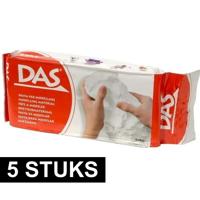 Dasklei Boetseer klei - 5x - 500 gram - wit - hobby materiaal - knutselen - kleien - kinderen