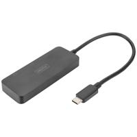 Digitus DS-45334 DisplayPort / USB-C Adapter [1x USB-C - 3x DisplayPort bus] Zwart 4K UHD, Zonder laadbus - thumbnail