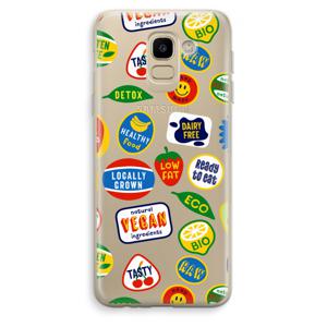 Fruitsticker: Samsung Galaxy J6 (2018) Transparant Hoesje