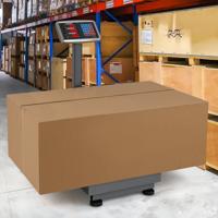 Digitale Platformweegschaal 300kg / 50g Pakketweegschaal met Prijsberekenaar LB/KG Multifunctionele Winkelweegschaal Zilver