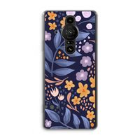 Flowers with blue leaves: Sony Xperia Pro-I Transparant Hoesje