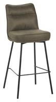 LABEL51 Barkruk 'Lennon' Micro Suede, kleur Moss (zithoogte 78cm)